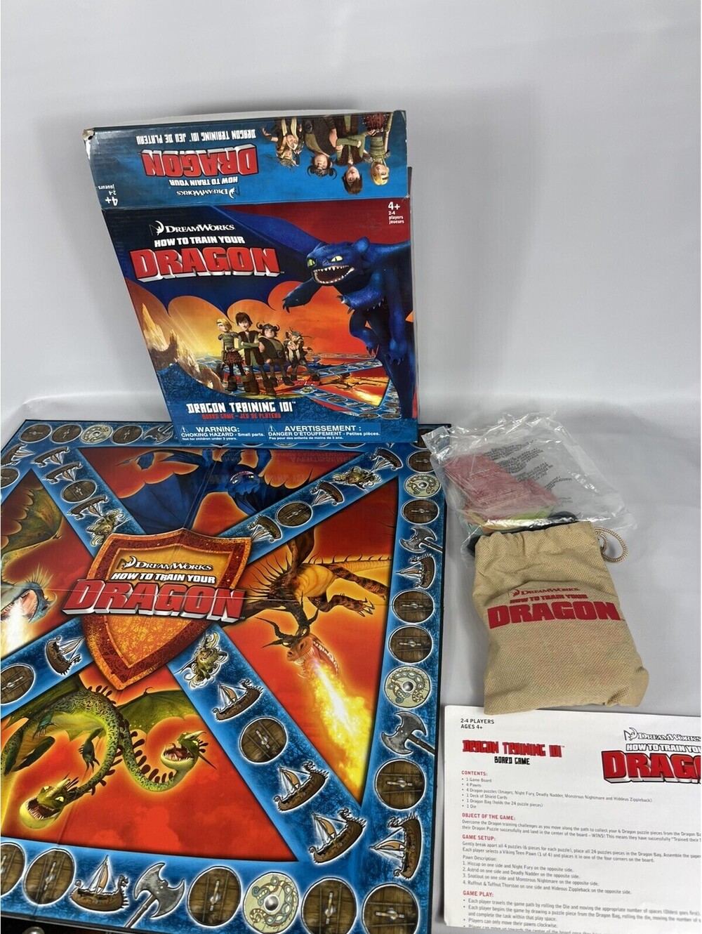 Dreamworks How To Train Your Dragon DRAGON TRAINING 101 BOARD GAME [COMPLETE]